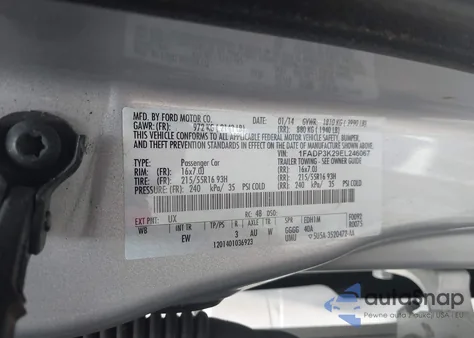 2014 Ford Focus Se from USA, damaged, VIN 1FADP3K29EL246067